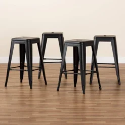 4pc Horton Metal Stackable Counter Stool Set - Baxton Studio 13 4pc Horton Metal Stackable Counter Stool Set - Baxton Studio -Baxton Studio GUEST 3b6017b3 aa1f 4b8f a901 378408dbbb31