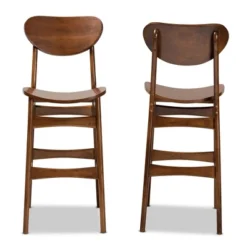 Baxton Studio 15 2pc Katya Wood Barstool Set - Baxton Studio