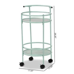 Newell Metal 2 Tier Kitchen Cart Mint Green/Black - Baxton Studio 13 Newell Metal 2 Tier Kitchen Cart Mint Green/Black - Baxton Studio -Baxton Studio GUEST 3be61872 a731 42a7 a727 052aaf7e9d57
