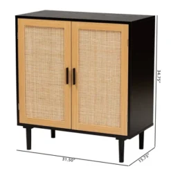 Maureen Wood And Rattan 2 Door Storage Cabinet Espresso/Natural Brown - Baxton Studio 17 Maureen Wood And Rattan 2 Door Storage Cabinet Espresso/Natural Brown - Baxton Studio -Baxton Studio GUEST 3c6545b3 9c88 46b8 9d8c 535ba1f73619
