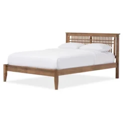 Loafey Mid-Century Modern Solid Wood Window-Pane Style Platform Bed - Baxton Studio -Baxton Studio GUEST 3c7b2ea0 78bf 4a63 8bd9 169681093ec6