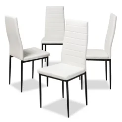Set Of 4 Armand Modern And Contemporary Faux Leather Upholstered Dining Chairs - Baxton Studio 13 Set Of 4 Armand Modern And Contemporary Faux Leather Upholstered Dining Chairs - Baxton Studio -Baxton Studio GUEST 3c875c8e 6e06 4ed8 8bb0 59ea3dd708e9