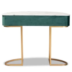 1 Drawer Beale Velvet Upholstered And Brushed Console Table Green/Gold - Baxton Studio 11 1 Drawer Beale Velvet Upholstered And Brushed Console Table Green/Gold - Baxton Studio -Baxton Studio GUEST 3cc11785 f9c4 44d0 8f98 100c99fb5286