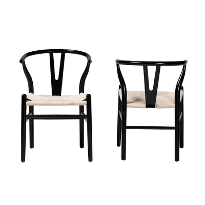 2pc Paxton Wood Dining Chair Set - Baxton Studio 2 2pc Paxton Wood Dining Chair Set - Baxton Studio - Image 2