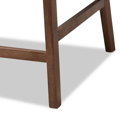 Set Of 2 Larine Wood Counter Height Barstools - Baxton Studio 5 Set Of 2 Larine Wood Counter Height Barstools - Baxton Studio - Image 5