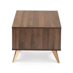 Edel Mid-Century Modern Coffee Table Walnut/Brown/Gold - Baxton Studio 11 Edel Mid-Century Modern Coffee Table Walnut/Brown/Gold - Baxton Studio -Baxton Studio GUEST 3fa47167 5b2c 45dc 89ee e01378521c22