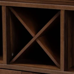 Carrie Walnut Finished Wood Wine Storage Cabinet Walnut - Baxton Studio -Baxton Studio GUEST 401896aa 3d14 4c37 9ac4 341f6da09757