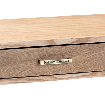 Lafoy Natural Finished Wood And Finished 2 Drawer Console Table Brown - Baxton Studio 2 Lafoy Natural Finished Wood And Finished 2 Drawer Console Table Brown - Baxton Studio - Image 2