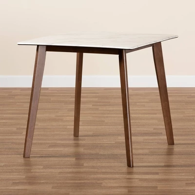 Kaylee Wood Dining Table White/Brown - Baxton Studio 5 Kaylee Wood Dining Table White/Brown - Baxton Studio - Image 5