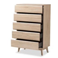 Mirren Light Oak 5 Drawer Chest Brown/Dark Gray - Baxton Studio 11 Mirren Light Oak 5 Drawer Chest Brown/Dark Gray - Baxton Studio -Baxton Studio GUEST 40695f3a 3ce1 4bf7 9207 61e59ee24e42