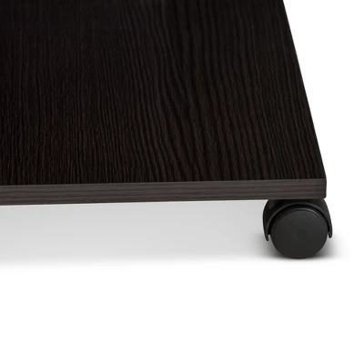 Cladine Modern Coffee Table With Storage Compartments & Castors - Baxton Studio 2 Cladine Modern Coffee Table With Storage Compartments & Castors - Baxton Studio - Image 2