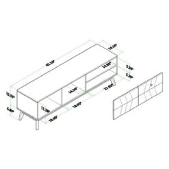 Hartman Wood TV Stand For TVs Up To 60" Walnut Brown - Baxton Studio -Baxton Studio GUEST 41b19088 fffb 44a4 9ee4 af1306822364