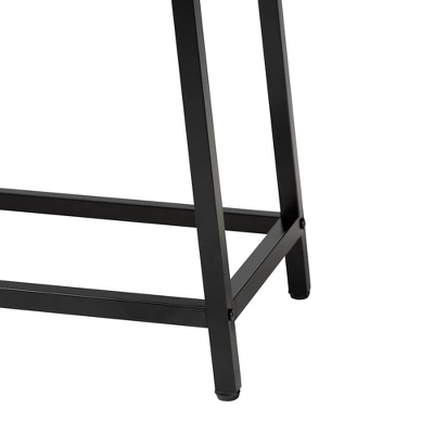 Eivor Wood And Metal 2 Drawer Console Table Walnut Brown/Black - Baxton Studio 6 Eivor Wood And Metal 2 Drawer Console Table Walnut Brown/Black - Baxton Studio - Image 6