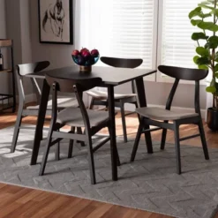 5pc Britte Fabric Upholstered Wood Dining Set - Baxton Studio 14 5pc Britte Fabric Upholstered Wood Dining Set - Baxton Studio -Baxton Studio GUEST 42ba8d73 2ea3 4e6a a63c 1ba4daf86c1e
