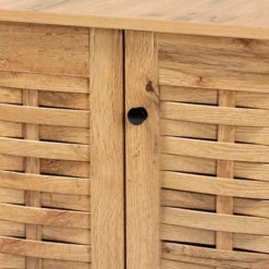 Winda Wood 3 Door Shoe Cabinet Oak Brown/Black - Baxton Studio 12 Winda Wood 3 Door Shoe Cabinet Oak Brown/Black - Baxton Studio -Baxton Studio GUEST 4302eab3 a99b 467a a0cd 7af0ac83cae1