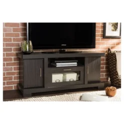 Viveka 2 Door TV Stand For TVs Up To 46" Dark Brown - Baxton Studio 7 Viveka 2 Door TV Stand For TVs Up To 46" Dark Brown - Baxton Studio -Baxton Studio GUEST 435f20e8 d4e6 41fd b45b 75af7babf10c