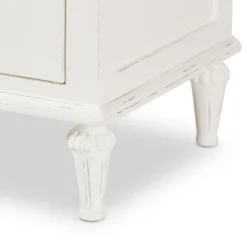 Venezia French - Inspired Rustic Washed Wood 3 - Drawer Nightstand - White - Baxton Studio 12 Venezia French - Inspired Rustic Washed Wood 3 - Drawer Nightstand - White - Baxton Studio -Baxton Studio GUEST 4424f9ff 3849 4109 99c0 ce6d7ef88e80