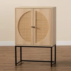 Ardon Bohemian Wood And Metal 2 Door Storage Cabinet With Rattan Light Brown/Black - Baxton Studio 17 Ardon Bohemian Wood And Metal 2 Door Storage Cabinet With Rattan Light Brown/Black - Baxton Studio -Baxton Studio GUEST 4446a2d3 e2a0 484f bc51 6baac3c39be7
