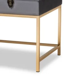 Aliana Velvet Fabric And Metal Large Ottoman Gold - Baxton Studio 12 Aliana Velvet Fabric And Metal Large Ottoman Gold - Baxton Studio -Baxton Studio GUEST 45287178 e97b 491c b2d6 030fb3879db7