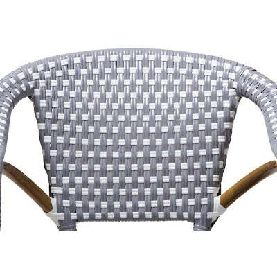 Baxton Studio Set Of 2 Eliane Indoor And Outdoor Stackable Bistro Dining Chairs - BaxtonStudio 1 Baxton Studio Set Of 2 Eliane Indoor And Outdoor Stackable Bistro Dining Chairs - BaxtonStudio