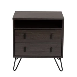 Glover Wood And Metal 2 Drawer Nightstand Brown/Gold - Baxton Studio 11 Glover Wood And Metal 2 Drawer Nightstand Brown/Gold - Baxton Studio -Baxton Studio GUEST 46d3a133 4b2d 4470 ab90 ef2d81d1dccc