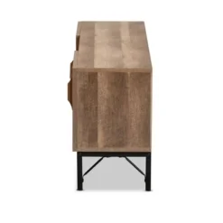 Veanna Bohemian Natural Wood And Metal 2 Door Synthetic Rattan TV Stand For TVs Up To 40" Brown/Black - Baxton Studio 11 Veanna Bohemian Natural Wood And Metal 2 Door Synthetic Rattan TV Stand For TVs Up To 40" Brown/Black - Baxton Studio -Baxton Studio GUEST 46ed1798 ad00 43e1 8036 d47c9270da0d