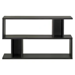 Baxton Studio 49 27.5" Goodwin 2 Level Modern Bookshelf Dark Brown - Baxton Studio