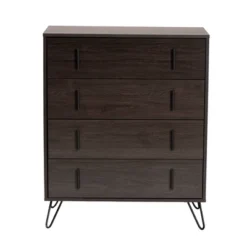Baldor Wood Metal 4 Drawer Bedroom Chest Dark Brown - Baxton Studio 11 Baldor Wood Metal 4 Drawer Bedroom Chest Dark Brown - Baxton Studio -Baxton Studio GUEST 4761497d 81e6 4359 a5c8 16b039eb77f0