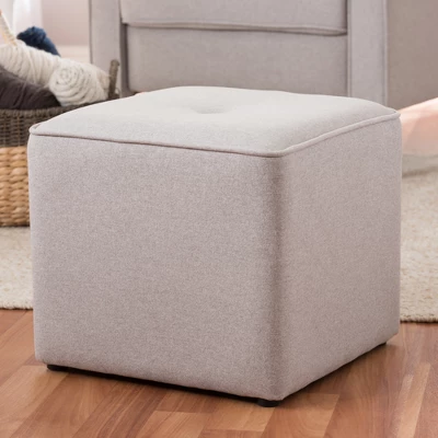 Corinne Modern And Contemporary Fabric Upholstered Ottoman - Baxton Studio 7 Corinne Modern And Contemporary Fabric Upholstered Ottoman - Baxton Studio - Image 7