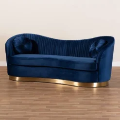 Nevena Velvet Sofa Blue - Baxton Studio 11 Nevena Velvet Sofa Blue - Baxton Studio -Baxton Studio GUEST 48997861 6362 4450 8f1c 2be739aae2be