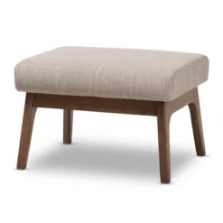 Bianca Mid Century Modern Walnut Wood Fabric Ottoman Light Gray - Baxton Studio 7 Bianca Mid Century Modern Walnut Wood Fabric Ottoman Light Gray - Baxton Studio -Baxton Studio GUEST 495c97ba 6166 4475 b12a 503ca25c81c7