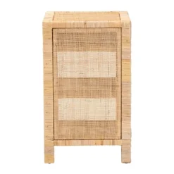 Bella Mahogany Wood And Natural Rattan 1 Drawer Nightstand Natural Brown - Baxton Studio 13 Bella Mahogany Wood And Natural Rattan 1 Drawer Nightstand Natural Brown - Baxton Studio -Baxton Studio GUEST 49b1c87e 261b 4c36 b41c 1c2be230f9ee