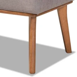 Odessa Mid-Century Modern Fabric Upholstered Wood Dining Bench Walnut/Brown - Baxton Studio 7 Odessa Mid-Century Modern Fabric Upholstered Wood Dining Bench Walnut/Brown - Baxton Studio -Baxton Studio GUEST 4a92d6c0 aa61 4d94 9c7c ee4e36f569fd
