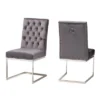 2pc Sherine Velvet Fabric And Metal Dining Chair Set - Baxton Studio