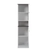 Lauren TwoTone And Buffet And Hutch Kitchen Cabinet White/Dark Brown - Baxton Studio
