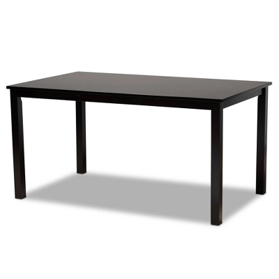 7pc Mael Dining Set Dark Brown/Espresso - Baxton Studio 2 7pc Mael Dining Set Dark Brown/Espresso - Baxton Studio - Image 2