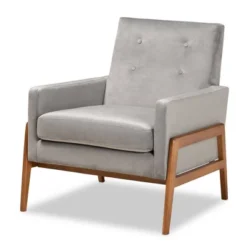 Perris Mid-Century Modern Velvet Fabric Upholstered Wood Lounge Chair - Baxton Studio 17 Perris Mid-Century Modern Velvet Fabric Upholstered Wood Lounge Chair - Baxton Studio -Baxton Studio GUEST 4e921989 310d 4ff4 95cd ccf3b5489300
