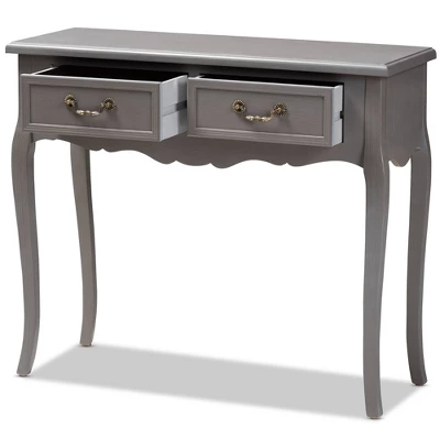 Capucine Finished Wood 2 Drawer Console Table Gray - Baxton Studio 1 Capucine Finished Wood 2 Drawer Console Table Gray - Baxton Studio