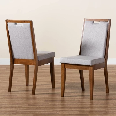 2pc Octavia Wood Dining Chair Set - Baxton Studio 7 2pc Octavia Wood Dining Chair Set - Baxton Studio - Image 7