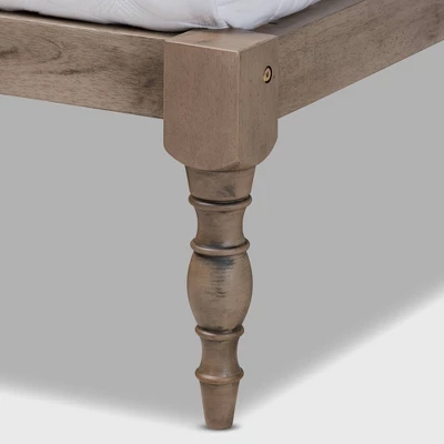 Iseline Wood Platform Bed Frame - Baxton Studio 3 Iseline Wood Platform Bed Frame - Baxton Studio - Image 3