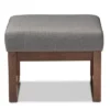 Yashiya Mid - Century Retro Modern Fabric Upholstered Ottoman Stool - Baxton Studio