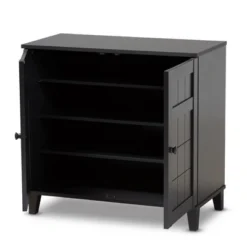 Shelf Wood Shoe Storage Cabinet Glidden Finished Dark Gray - Baxton Studio 17 Shelf Wood Shoe Storage Cabinet Glidden Finished Dark Gray - Baxton Studio -Baxton Studio GUEST 50e9519f 8a1b 4fb8 b0ff 246bfc89aed4