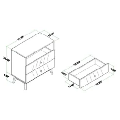 Hartman Wood 3 Drawer Storage Chest Walnut Brown - Baxton Studio -Baxton Studio GUEST 514ab3ed 13da 4f19 9dad 61d0453b5513