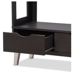 62.4" 2 Drawers Kalien Modern And Contemporary Bookshelf With Display Shelves Espresso Brown - Baxton Studio -Baxton Studio GUEST 5152cc3e 2b50 4e7d a4c2 7efbf9995a6a