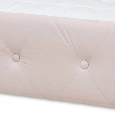 Full Amaya Velvet Daybed With Trundle Pink - Baxton Studio 5 Full Amaya Velvet Daybed With Trundle Pink - Baxton Studio - Image 5