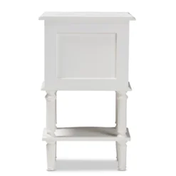 Audrey Finished 2 Drawer Nightstand White - Baxton Studio -Baxton Studio GUEST 5216d4b7 759f 4207 ad04 15b2165beb4a