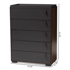 5 Drawer Rikke Two-Tone Wood Chest Brown - Baxton Studio 9 5 Drawer Rikke Two-Tone Wood Chest Brown - Baxton Studio -Baxton Studio GUEST 52552732 d449 42aa b51b 9eb3548e9236