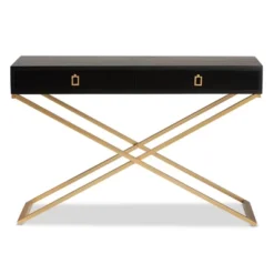 Madan Wood And Metal 2 Drawer Console Table Black/Gold - Baxton Studio 11 Madan Wood And Metal 2 Drawer Console Table Black/Gold - Baxton Studio -Baxton Studio GUEST 52db4eb5 ef4e 4c67 a6e7 62797b3bc02e