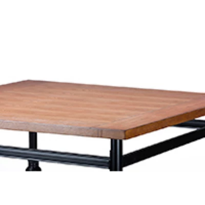 5pc Broxburn Wood And Metal Pub Counter Height Dining Set Brown - Baxton Studio 2 5pc Broxburn Wood And Metal Pub Counter Height Dining Set Brown - Baxton Studio - Image 2