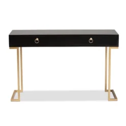 Beagan Wood And Metal 2 Drawer Console Table Black/Gold - Baxton Studio 11 Beagan Wood And Metal 2 Drawer Console Table Black/Gold - Baxton Studio -Baxton Studio GUEST 54132ef8 9ef1 4dfa aa02 0d0ff3b9c549